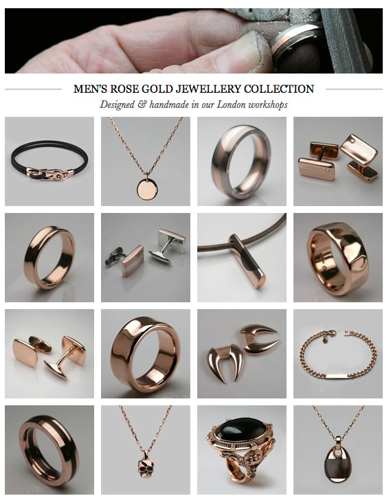 Stephen Einhorn Men's Rose Gold Jewellery